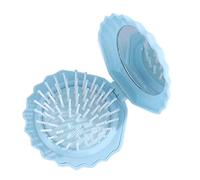 Riparato Mini Per Capelli Pieghevole - Mini Brush Black | Spazzolo A Guscio A Forma Di Cozza Con Spazzola Per Capelli | Domande Da Viaggio Compatte Per La Spazza Per Capelli Da Viaggio Pieghevole | Fa