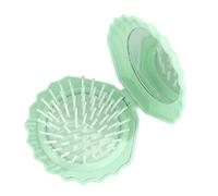 Riparato Mini Per Capelli Pieghevole - Mini Brush Black | Spazzolo A Guscio A Forma Di Cozza Con Spazzola Per Capelli | Domande Da Viaggio Compatte Per La Spazza Per Capelli Da Viaggio Pieghevole | Fa