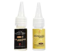 Riparazione canna da pesca|2 pezzi di colla per riparazione canna da pesca, colla epossidica trasparente da 10 ml, punta fai da te per zattera, cassetta, anello guida