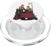 Riparazione del motore di officina divertente di Babbo Natale meccanico di Natale PopSockets PopGrip per MagSafe