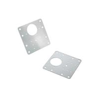 riparazione della cerniera, Piastra di riparazione cerniera for armadio, cassetto, acciaio inossidabile, argento, 9x9 cm, 2 pezzi/4 pezzi(Repair Tablet 4pcs)