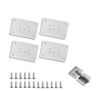 riparazione della cerniera, Piastra di riparazione cerniera in acciaio inox 90x50mm con viti confezione da 1/2/4/10(4pc B)