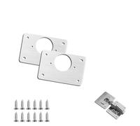 riparazione della cerniera, Piastra di riparazione cerniera in acciaio inox 90x50mm con viti confezione da 1/2/4/10(2pc a)