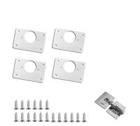 riparazione della cerniera, Piastra di riparazione cerniera in acciaio inox 90x50mm con viti confezione da 1/2/4/10(4pc a)