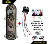 Riparazione Presa + Placchetta Porta Lampadine Luci Posteriori per Clio 2 Phase