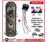 Riparazione Presa + Placchetta Porta Lampadine Luci Posteriori per Clio 2 Phase