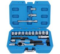 Riparazione Set di cacciaviti a Bussola Chiave a Cricchetto 1/4" Torx multipunto