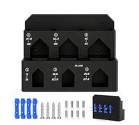 Riparazione Tool Clamp Holder - Wall Mounted Rack, Multipurpose 6-Slot Organizer, Keeps Tools Secure Accessible for Workbench Garage | Ideal for Home Workshop Shed Bike Storage Maintenance