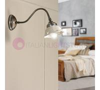 RIPARBELLA Applique a Braccio Ottone Ceramica Rustico Country