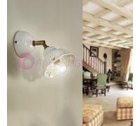 RIPARBELLA Applique Spot Orientabile Ceramica e Ottone Rustico Country
