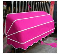 Riparo Antipioggia Per Tetti Curvi, Tettoia Per Finestre/tettoia Per Porte/tenda Pieghevole, Riparo In Tessuto Resistente All'acqua Ai Raggi UV, Per Cortile, Portico, Balcone (Colore : Rosa, Taglia