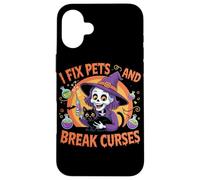 Riparo gli animali domestici e rompo le maledizioni - Divertente Halloween veterinario per Pet Love Custodia per iPhone 16 Plus