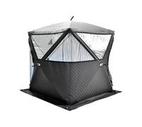 Riparo pop-up portatile per pesca sul ghiaccio, con finestre di ventilazione staccabili e borsa per il trasporto, per 3-5 persone, impermeabile e ispessito per un maggiore comfort