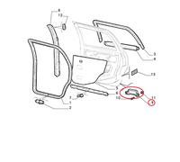 RIPARO SOTTO PORTA SX FIAT PUNTO ORIGINALE 7781631