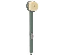 Ripassa a Spazzolatura a Secco, Pennello per la Doccia per il Corpo Manico Lungo la Spazzola Morbida Setole Morbide Pulsante Rimovibile Rimovita per Bagno per Bagno (YELLOW) (GREEN)