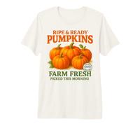 Ripe And Ready Pumpkins Retro Farmer Market Fall Pumpkin Fun Maglietta Premium