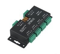 Ripetitore dati a 4 canali per RGB indirizzabile per matrice a 4 canali | Ingresso ampio da CC 5 V a CC 24 V, si abbina automaticamente alla tensione della striscia, sicuro per miscele da 12 V WS2815