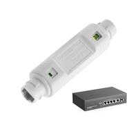 Ripetitore di estensione del segnale PoE - Booster Ethernet 48 V, 10/100 Mbps | Estensione PoE esterna, accessorio di rete Plug and Play per telecamere IP, estensione PoE a lungo raggio per