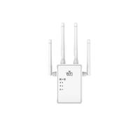 Ripetitore di Segnale Wireless Dual Band WiFi Extender da 1200 Mbps con 4 Grandi Antenne Esterne e 2 Porte RJ45, Spina USA