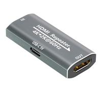 Ripetitore HDMI 4K 60Hz hdmi 2.0 amplificatore di segnale Extender con alimentazione necessaria per TV/laptop/PS4/DVD, Plug & Play