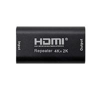 Ripetitore HDMI A/H-A/H nero per estendere segnali audio e video ad alta definizione su lunghe distanze.