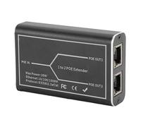 Ripetitore POE a 2 Porte, Prolunga Switch Ethernet Plug and Play in Lega di Alluminio per Telecamera di Sicurezza
