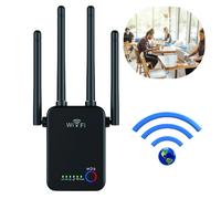 Ripetitore Router Wi-Fi 4 Antenne, Estensore 300Mbps per Casa, Ufficio, Negozio