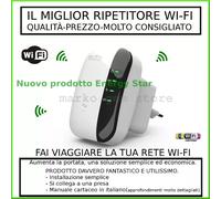 RIPETITORE SEGNALE WIFI-N HOTSPOT WIRELESS EXTENDER AMPLIFICATORE ESTENDI WIFI