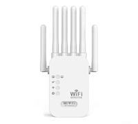 Ripetitore WiFi, 18×5×3cm Ripetitore WiFi a 300 Mbps (2,4 GHz) Ripetitore WiFi Potente per Casa Coprire 120 metri quadrati Con 6 antenne Adatto per casa e ufficio
