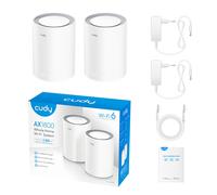 Cudy M1800 Pack de 2 Sistemas WiFi 6 Mesh AX1800 Dual Band - 1201Mbps en 5GHz, 574Mbps en 2,4GHz - 1x Puerto LAN 1000/100/10Mbp
