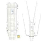 Ripetitore WiFi Esterno Potente Wavlink AC1200 4G LTE Dual Band Alta Potenza con Antenna Lunga Portata 7dBi e Slot SIM - Amplificatore WiFi Outdoor PoE per Copertura Estesa Fino a 200m