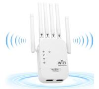 Ripetitore WiFi Potente Per Casa 1200Mbps, Extender WiFi Dual Band 5GHz & 2.4GHz e WPS, Amplificatore WiFi Potente Compatibile con Modem Router WiFi 6 Antenne