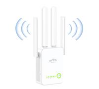 Ripetitore Wifi potente per casa, 300Mbps Ripetitore WiFi per Casa Dual Band (2.4GHz/5GHz),con 4 Antenne ad Alto Guadagno,Estensore Amplificatore di Segnale Wi-fi,Compatibile con Tutti i Modem Router