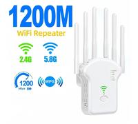 Ripetitore wireless 1200Mbps Ripetitore di segnale Wifi Dual-Band 2.4G 5G WiFi Extender Amplificatore Gigabit 802.11ac Router WPS 2.4G 300M Black