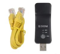 Ripetitore wireless USB da 300 Mbps - Adattatore da Wi-Fi a Ethernet per Smart TV e per lettori multimediali, ponte segnale stabile, UE01