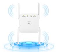 Ripetitore Wireless Wifi Extender e Access Point, Porta LAN, Potenzia la Tua Copertura Wi-Fi, Amplificatore WiFi, Compatibile con Tutti i Modem Router Wifi, Supporta Modalità Ripetitore/Rou (Bianco)