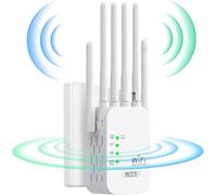 Ripetitore WLAN WiFi 6 3dBi, 2 porte Ethernet, metodo di accesso 3 in 1 di ripetitore/AP/router, WiFi Signal Extender con superficie di copertura del segnale di 8900 sq. Per casa e ufficio