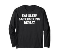 Ripetizione dello Zaino in Spalla Eat Sleep - Funny Travel Maglia a Manica