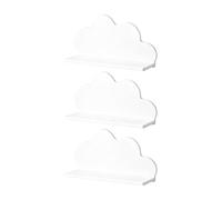 Ripiani a forma di per la Nursery - Set di 3 contenitori compatti | Mensola da parete per visualizzazione libri e foto, decorazione casa, nursery, camera da letto per bambini, spazio giochi