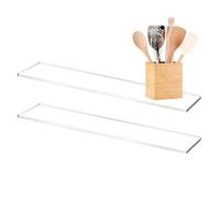 Ripiani di ricambio per armadietto, set di 2 ripiani in acrilico trasparente resistente per, per bagno, soggiorno, parete, dispensa, articoli da toeletta, cosmetici