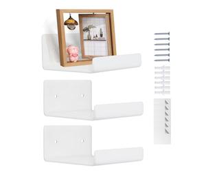 Ripiani galleggianti in acrilico - Lightweight Sleek, Premium, 3 pezzi di supporto per il trucco per il bagno degli studenti Appartamento Bagno | Multipurpose Outdoor Indoor Utility