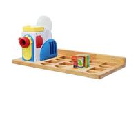 Ripiani galleggianti per Little Tikes Story Dream Machine, mensola da parete per proiettori Little Tikes, libri, audio e personaggi, organizer per bambini e bambine, rovere (naturale)