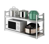 Ripiani in acciaio inossidabile 304, ripiano per cucina a 2/3 livelli, scaffale per appendere fiori e piante a parete, scaffalatura resistente per garage, ristorante, magazzino(2-layer 90X35X55CM)