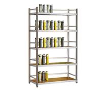 Ripiani in acciaio inox da 2 a 5 ripiani, portabottiglie, armadietti per stoviglie da cucina, portaoggetti per magazzino e garage, ripiano per lavanderia da bagno (argento 35,4x11,8x70,8 pollici)