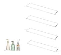 Ripiani in acrilico trasparente progettati per armadietti dei medicinali, fornendo un'opzione di archiviazione sottile e forte che migliora l'organizzazione e si fonde perfettamente con l'arredamento