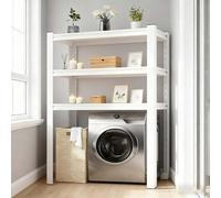 Ripiani regolabili in metallo, autoportanti per lavanderia, salvaspazio, a 3 ripiani, per lavatrice e asciugatrice, soluzione multiuso (183 cm L60W40)