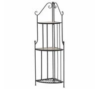 Ripiano Angolare Prato Metallo Alta Qualità Handverlegtes Mosaico Nero