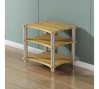 Ripiano AV - Supporto audio-video resistente a 3 livelli stabile per lettori stereo e giradischi, armadio multi-dispositivo per home theater e sistemi musicali