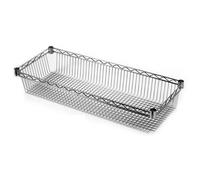 Ripiano cesto contenitore in filo acciaio cromato America cm.46x121xh15 per scaf