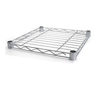 Ripiano cm.35x35 portata Kg.20 in acciaio cromo per scaffali librerie componibil